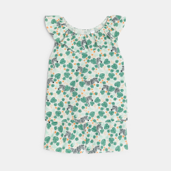 Pyjama-short imprimé vert...