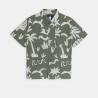 Chemise manches courtes imprimée kaki Garçon