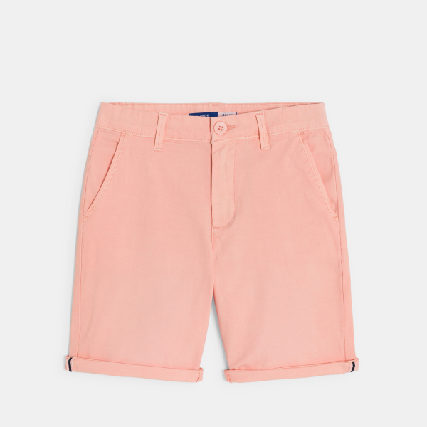 Short en toile rose Garçon