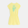Robe estivale en jersey motif dos jaune Fille