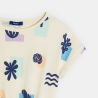 Robe estivale en jersey imprimé beige Fille