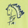 T-shirt manches courtes motif cheval jaune Garçon