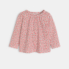 Blouse fleurs et fruits rouge bébé fille