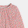 Blouse fleurs et fruits rouge bébé fille