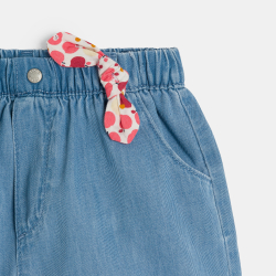 Short tencel bas volanté...