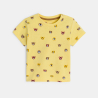 T-shirt animaux jaune bébé garçon