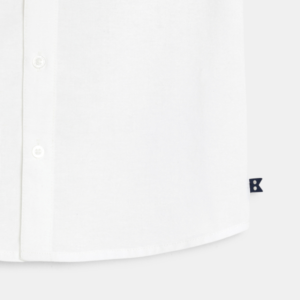 Chemisette chic unie blanche garçon