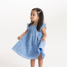 Robe chic fleurie bleu bébé fille