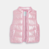 Doudoune sans manches irisée rose bébé fille