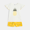 Pyjama short motif ananas jaune Fille