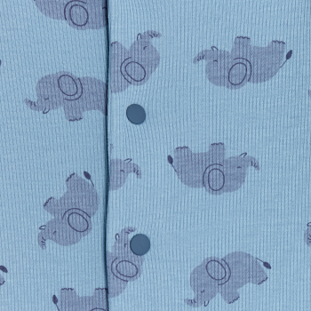 Dors-bien sans pieds éléphant bleu bébé garçon