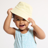 قبعة واقية من الشمس يمكن ارتداؤها على الوجهين باللون الأصفر للصبي الرضيع