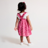 Robe fleurie et t-shirt rose bébé fille