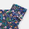 Robe imprimée à mancherons volantés bleu Fille