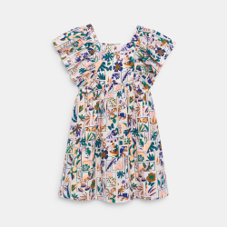 Robe imprimée à mancherons...