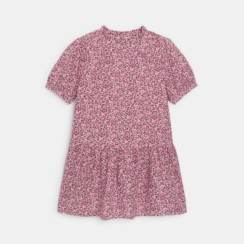 Robe imprimée léopard rose Fille