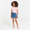 Jupe-short courte en jean bleu Fille