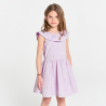Robe courte en broderie anglaise mauve Fille