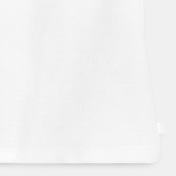 Polo tunisien maille piquée à poche blanc bébé garçon
