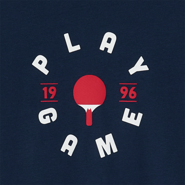 T-shirt manches courtes à message bleu Garçon