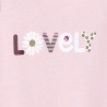 T-shirt à message rose pâle bébé fille
