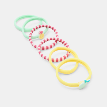Elastiques fantaisie multicolore (lot de 6)
