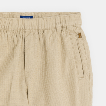 Bermuda en toile beige Garçon