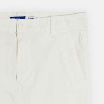 Pantalon chino uni blanc Garçon