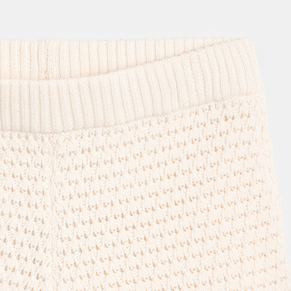 Short en crochet écru Fille