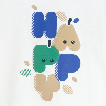 T-shirt à message blanc bébé garçon