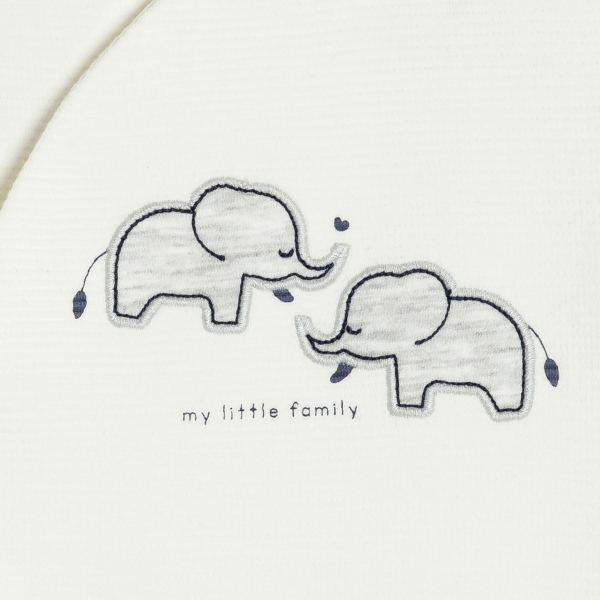 Dors-bien velours côtelé élephant blanc bébé garçon