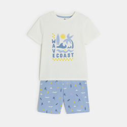 Pyjama d'été 2 pièces en jersey bleu ciel Garçon
