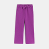 Pantalon large ceinturé violet Fille