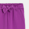 Pantalon large ceinturé violet Fille