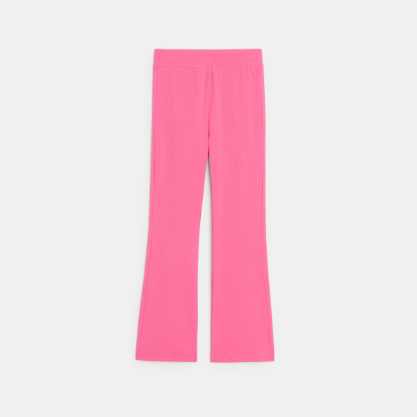 Legging flare uni rose Fille