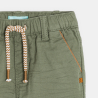 Short coton taille élastique vert bébé garçon