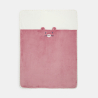 Couverture ours soft boa et jersey rose bébé fille