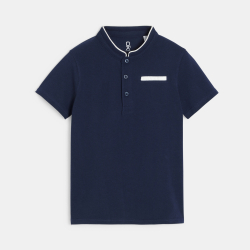Polo manches courtes bleu marine Garçon