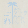 T-shirt manches courtes motif cheval écru Garçon