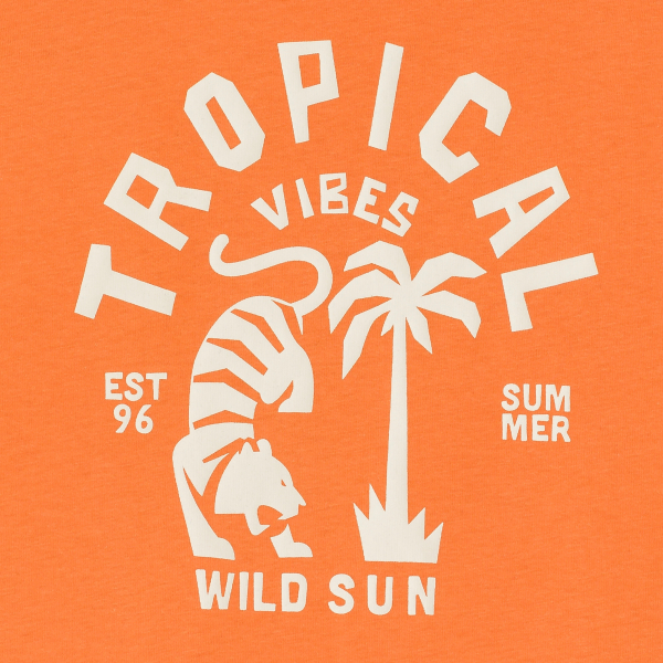 Débardeur à motif placé blanc Garçon