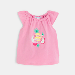 T-shirt col élastiqué...