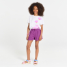 Short souple en jersey fantaisie violet Fille