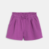 Short souple en jersey fantaisie violet Fille