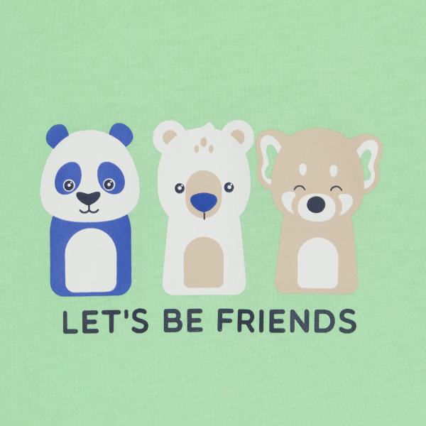 T-shirt animaux vert bébé garçon