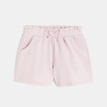 Short maille légère taille haute rose bébé fille