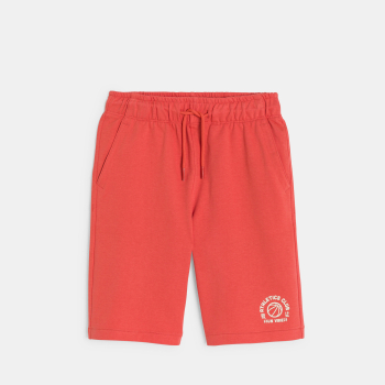 Bermuda en molleton rouge Garçon
