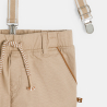 Pantalon à bretelles beige bébé garçon