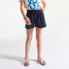 Short souple en jersey fantaisie bleu marine Fille