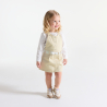 Robe salopette popeline de coton blanc bébé fille