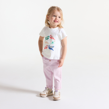 T-shirt oiseau vert bébé fille